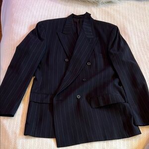 Navy Pinstripe Men's Blazer